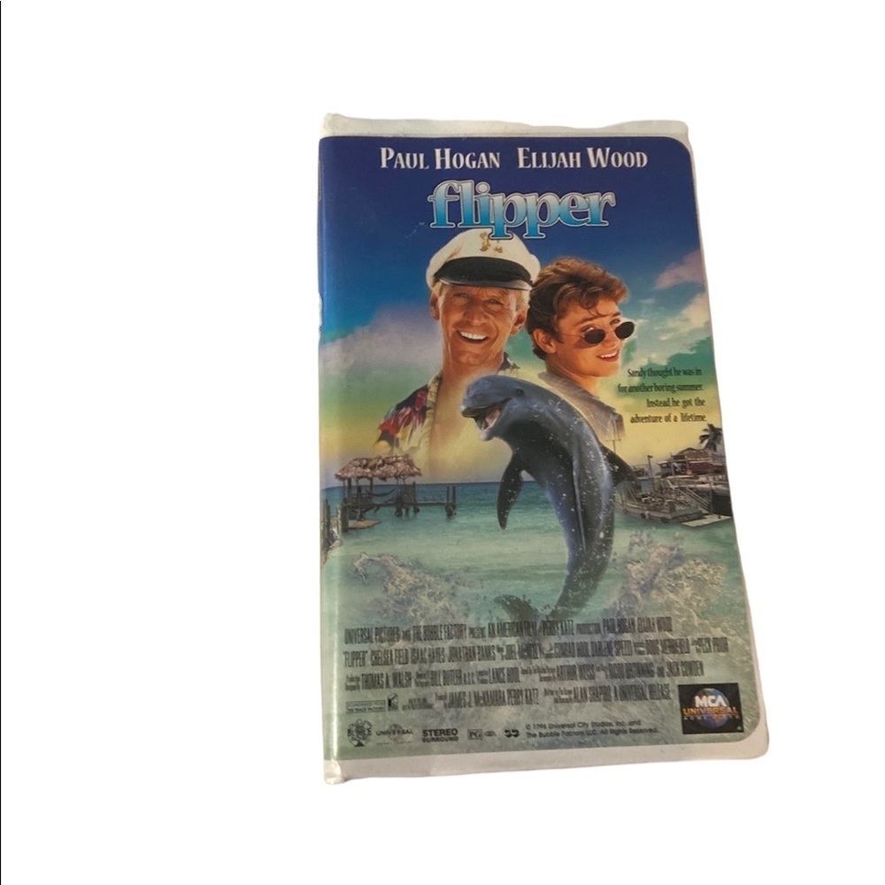 Flipper (1996) Vintage VHS Family Movie, PG, Dolphin, Nostalgic, Feel Good Movie